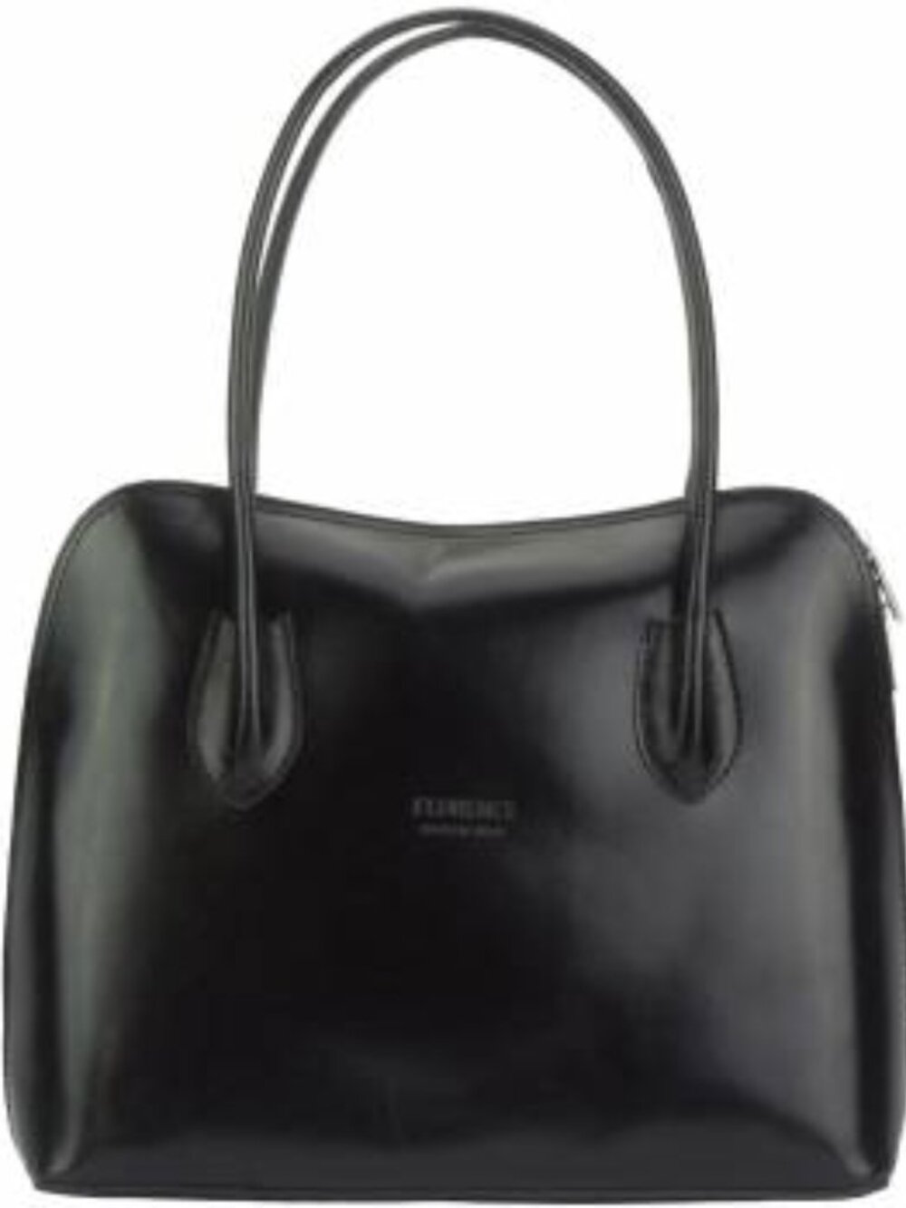 New Florence Leather Market black smooth Italian leather handbag